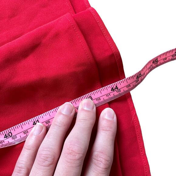 NEW Rodarte x Universal Standard Ruched Tie Sleeve Asymmetric Ruffle Dress Red - Picture 12 of 12